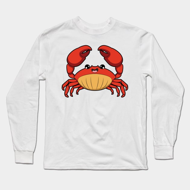 Crab Long Sleeve T-Shirt by MyBeautifulFiles